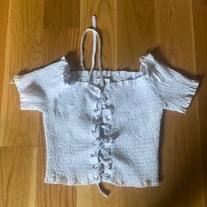 Lace up LF crop top size small